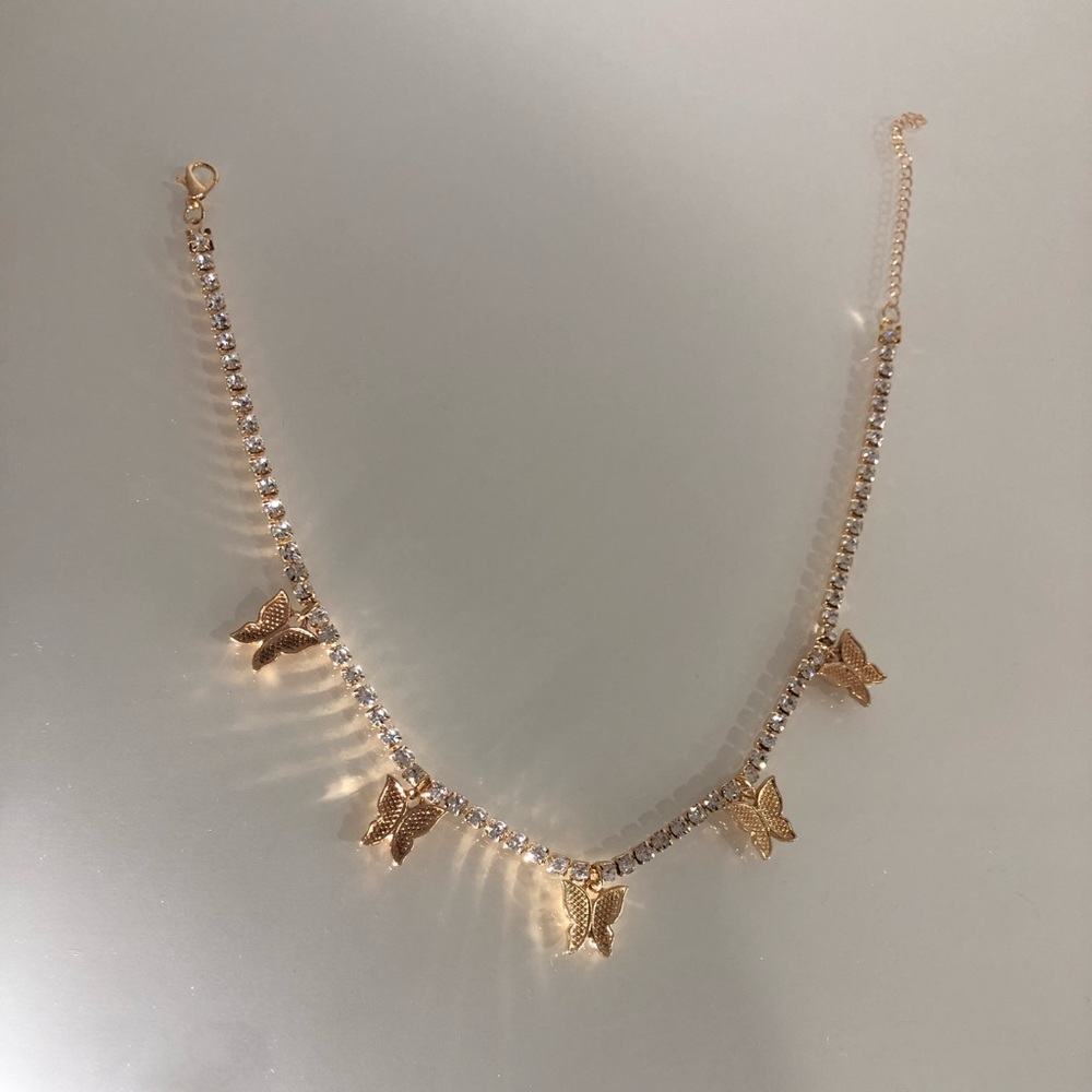 Bling butterfly necklace